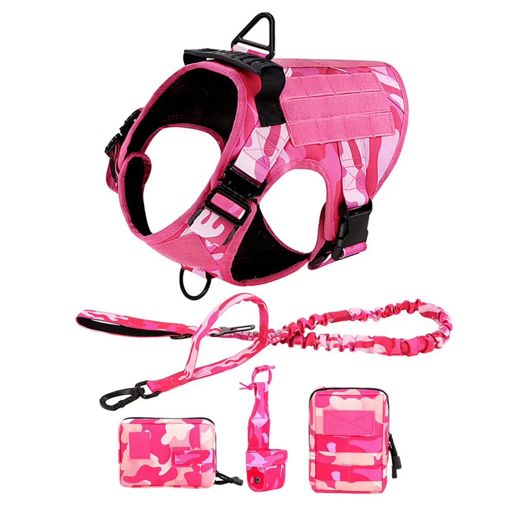 PETRAVEL Military Camouflage Dog Harness Adjustable Vest For Training