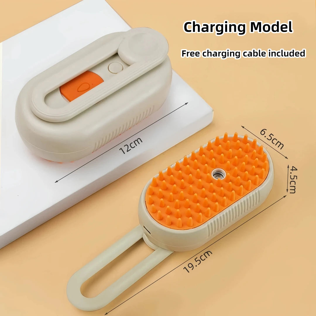 3 In 1 Electric Pet Hair Brush Steam Spray Groomer