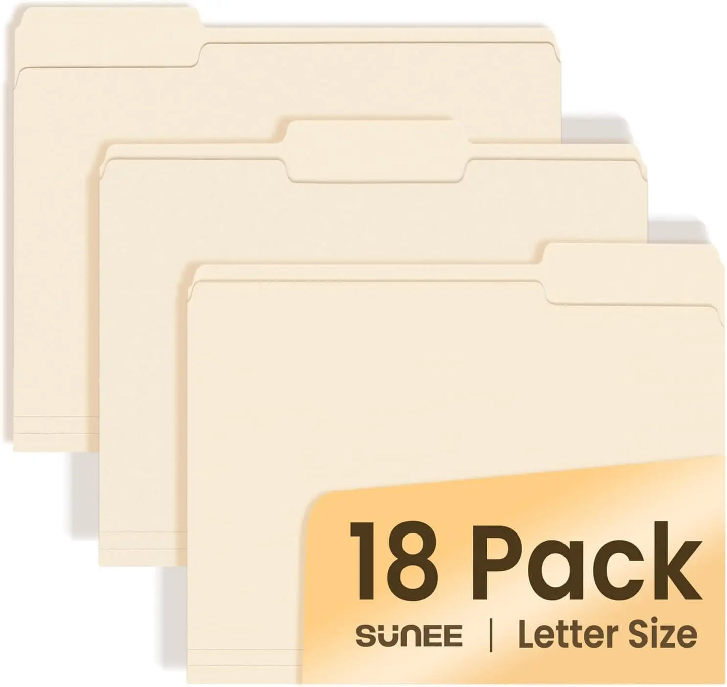 Manila Folders 18 Pack One Third Cut Tab Durable Filing