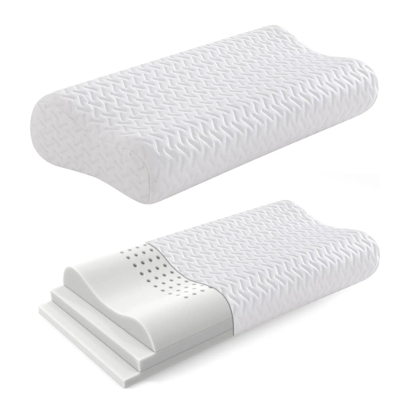 NONECN Hcore Ergonomic Memory Foam Cervical Pillow For Side Sleepers