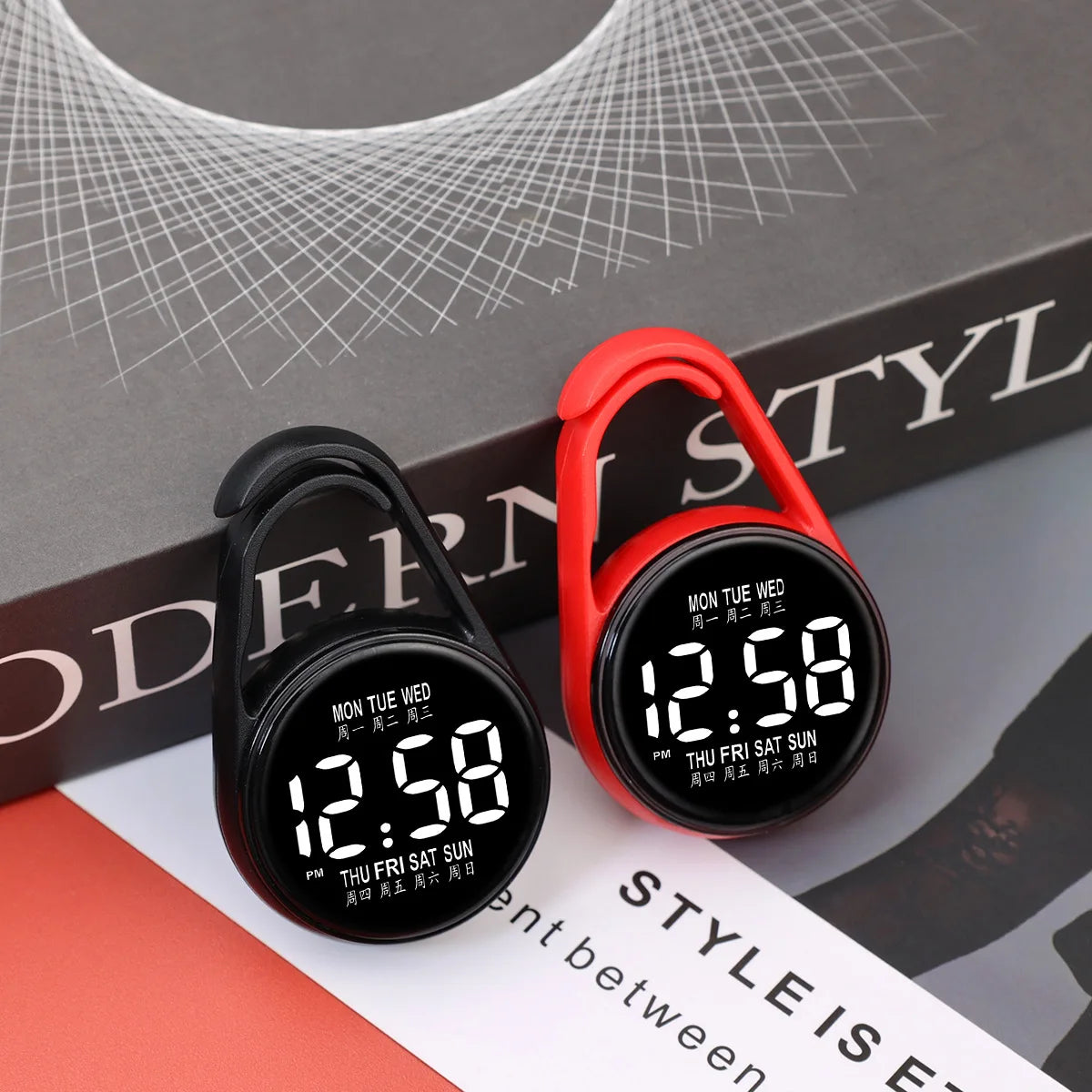 LED Hanging Watch Night Light Pocket Watch Digital Unisex