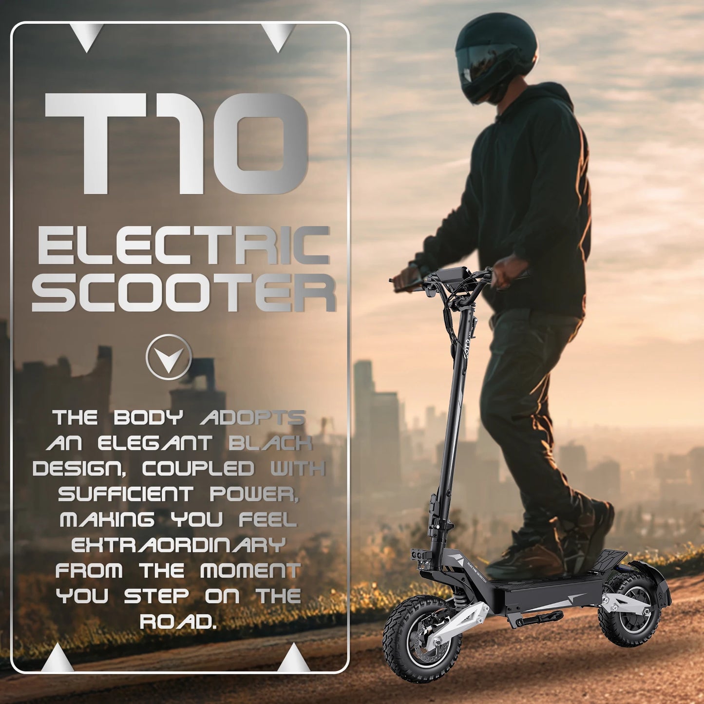 OOTD T10 900W ElectricScooter FortyEightVolt 28 To 37 Miles