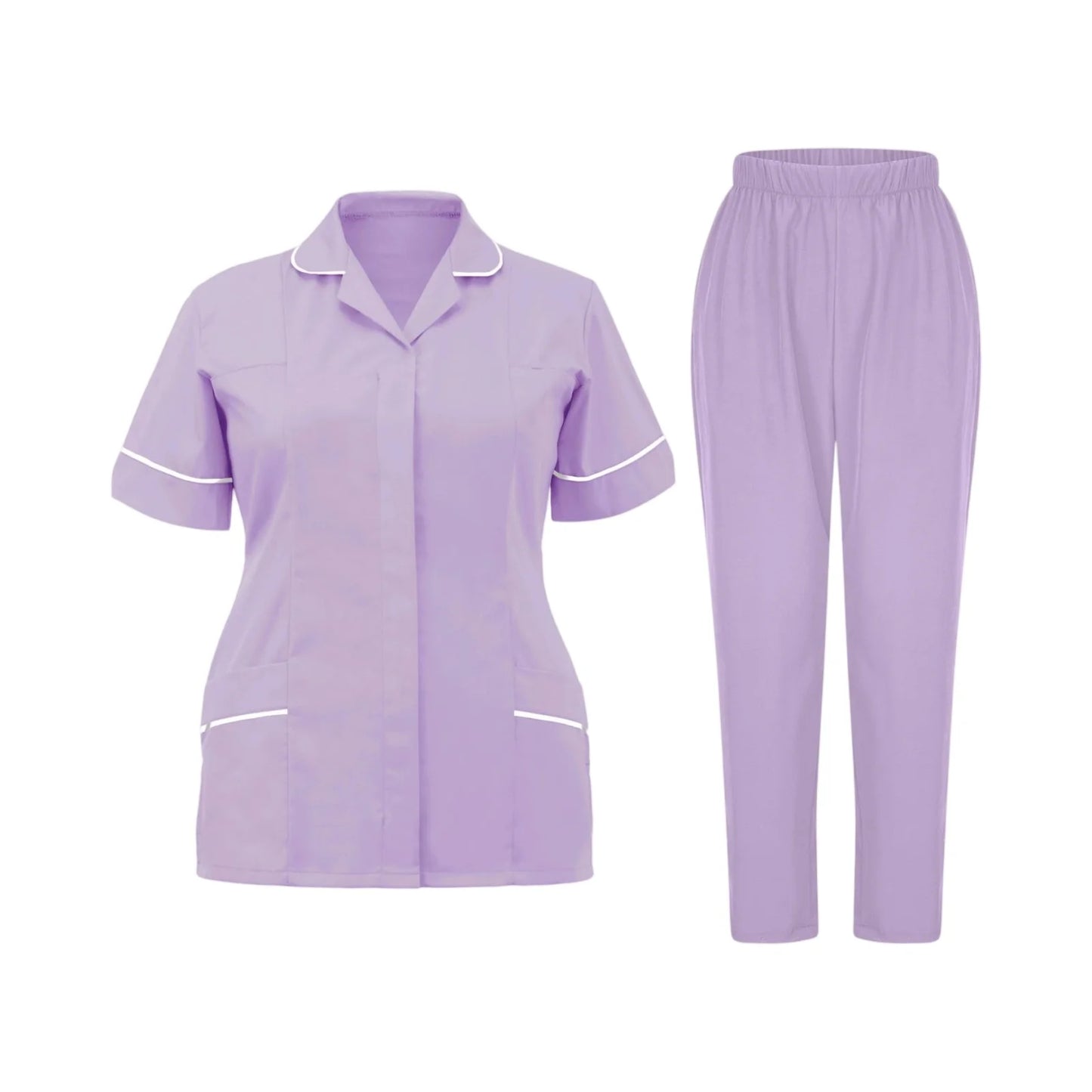 Eillysevens Womens Nurse Uniform Quick Dry VNeck Pocket Scrub Set