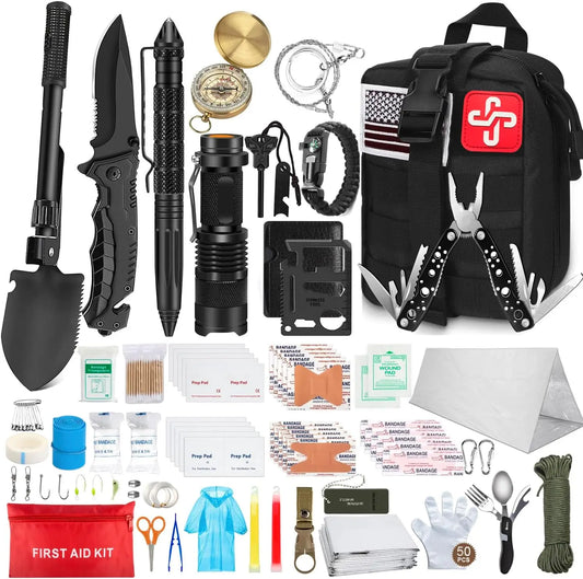 238-Piece Emergency Survival Kit With First Aid And Tent