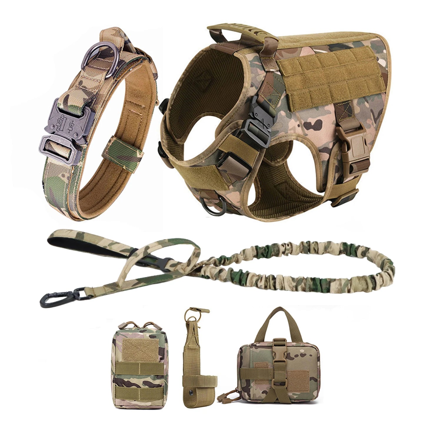 PETRAVEL CN Tactical Dog Harness Vest With Molle Pouches