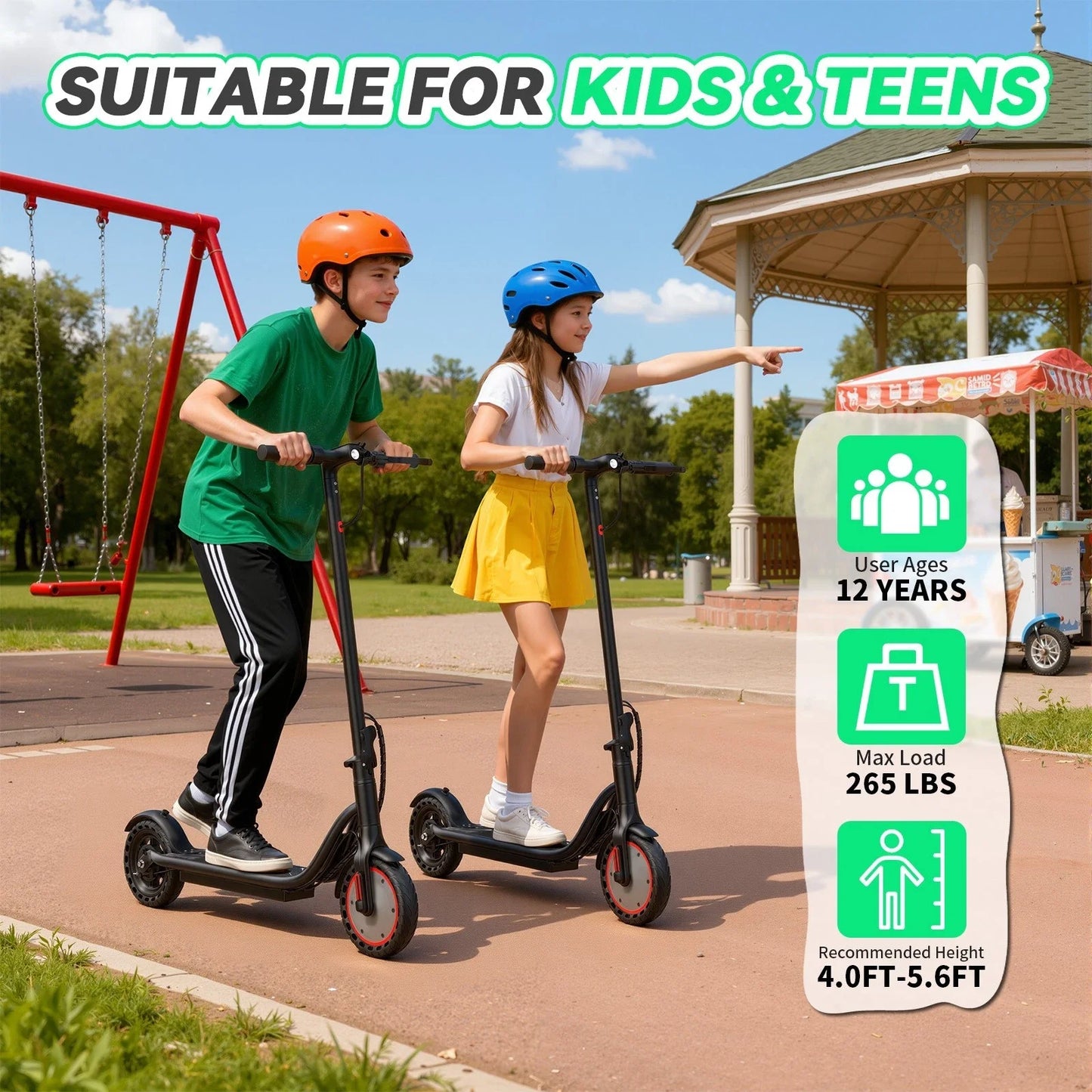 LADPED LP30 Foldable Electric Scooter for Kids 16 MPH Max Speed 12 Miles Range