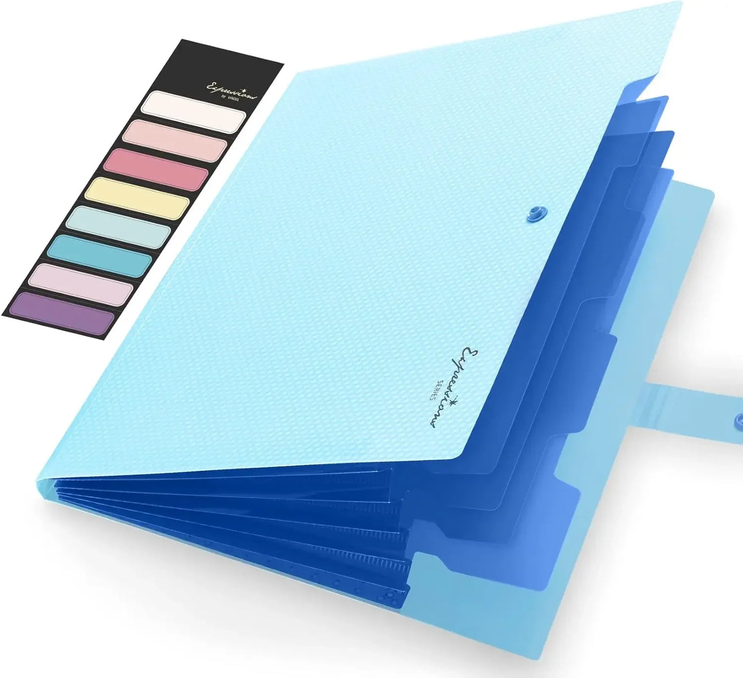 Expandable File Folder With 5 Pockets Portable Organizer