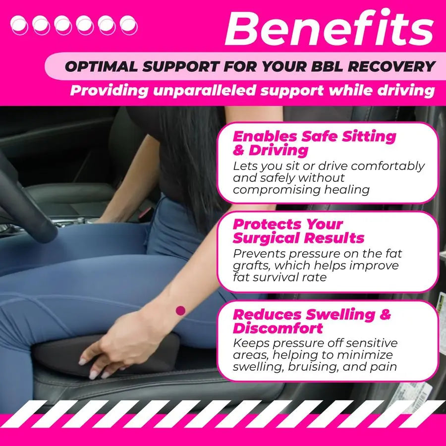 BBL Post Surgery Car Pillow for Driving and Sitting Support