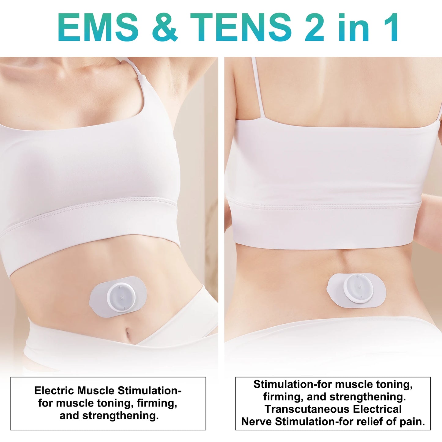 MASGRE Wireless TENS EMS Unit With Pads For Muscle Stimulation