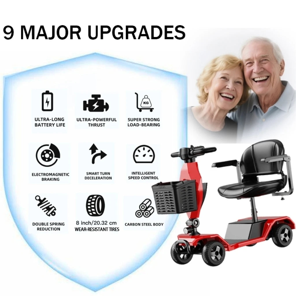 All Terrain 4-Wheel Foldable Mobility Scooter for Seniors