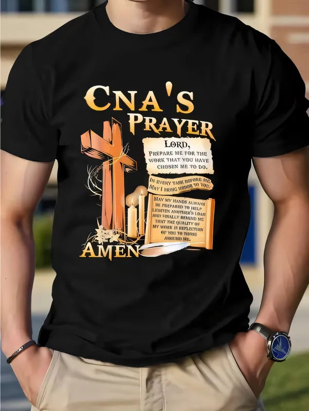 CNA Prayer T Shirt Nursing Assistant Gift Inspirational Quote Tee