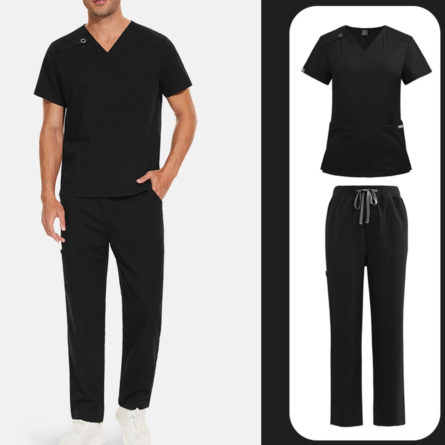 Medical Uniform Scrubs Set Unisex Dentist Veterinary