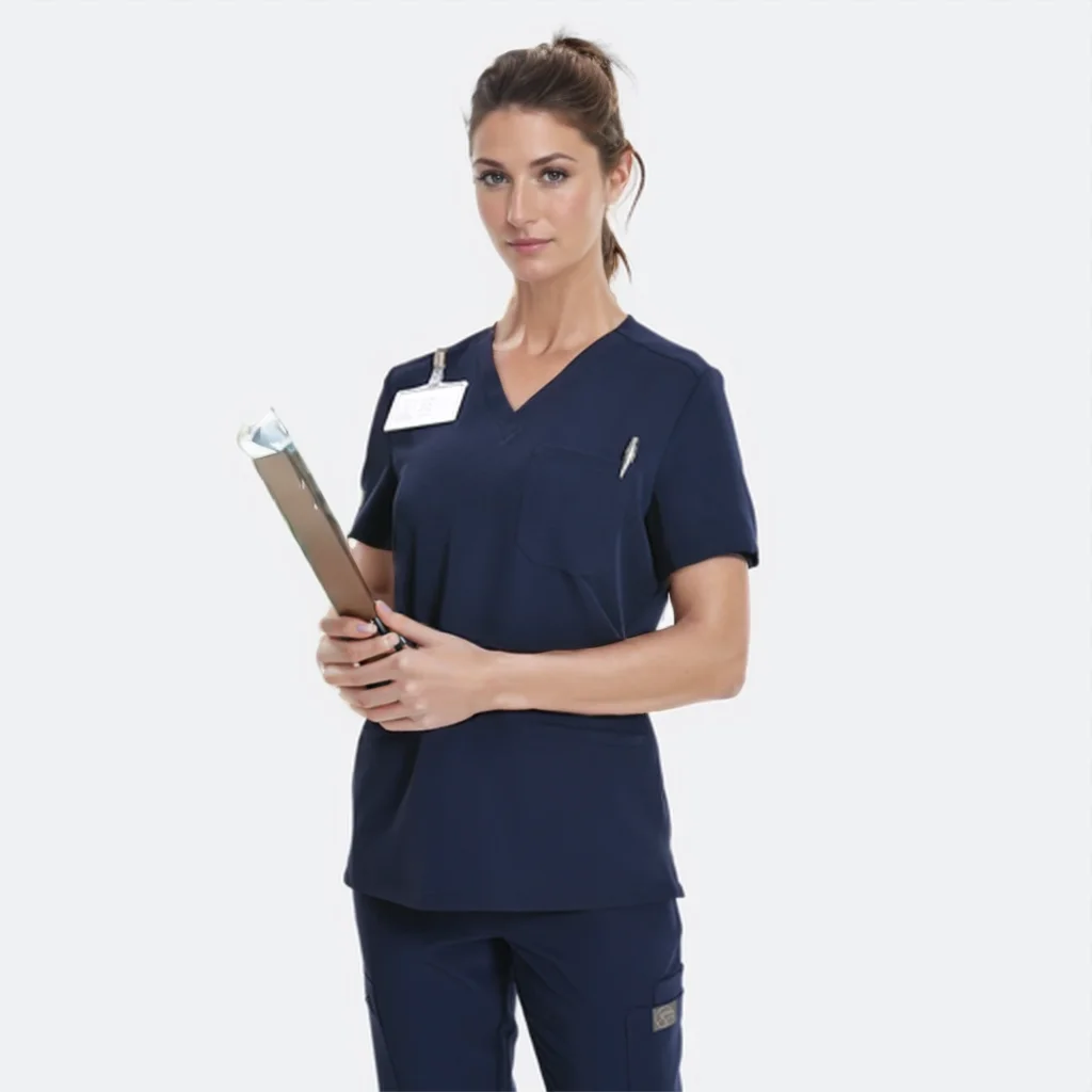 KUNGFU SCRUBSCN Ladies Dental Scrubs Set Two Piece