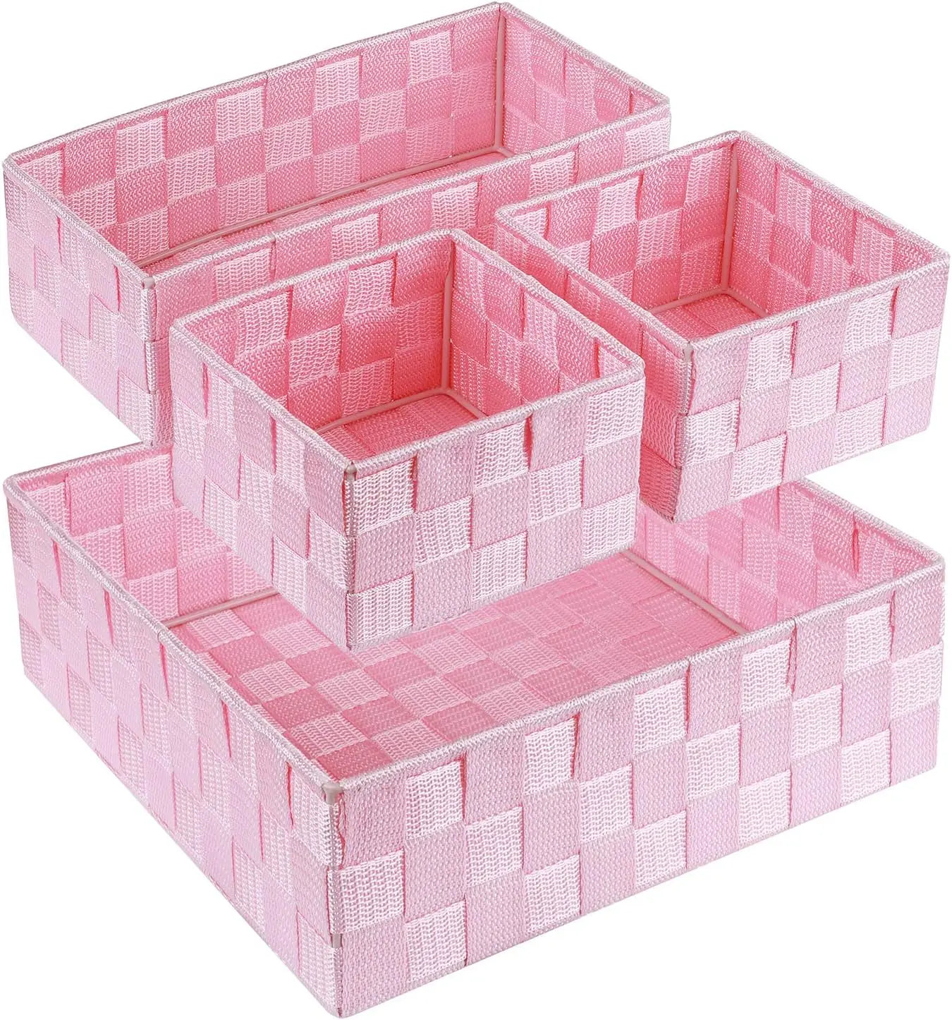 Woven Storage Basket Organizer Cube Box For Closets And Shelves