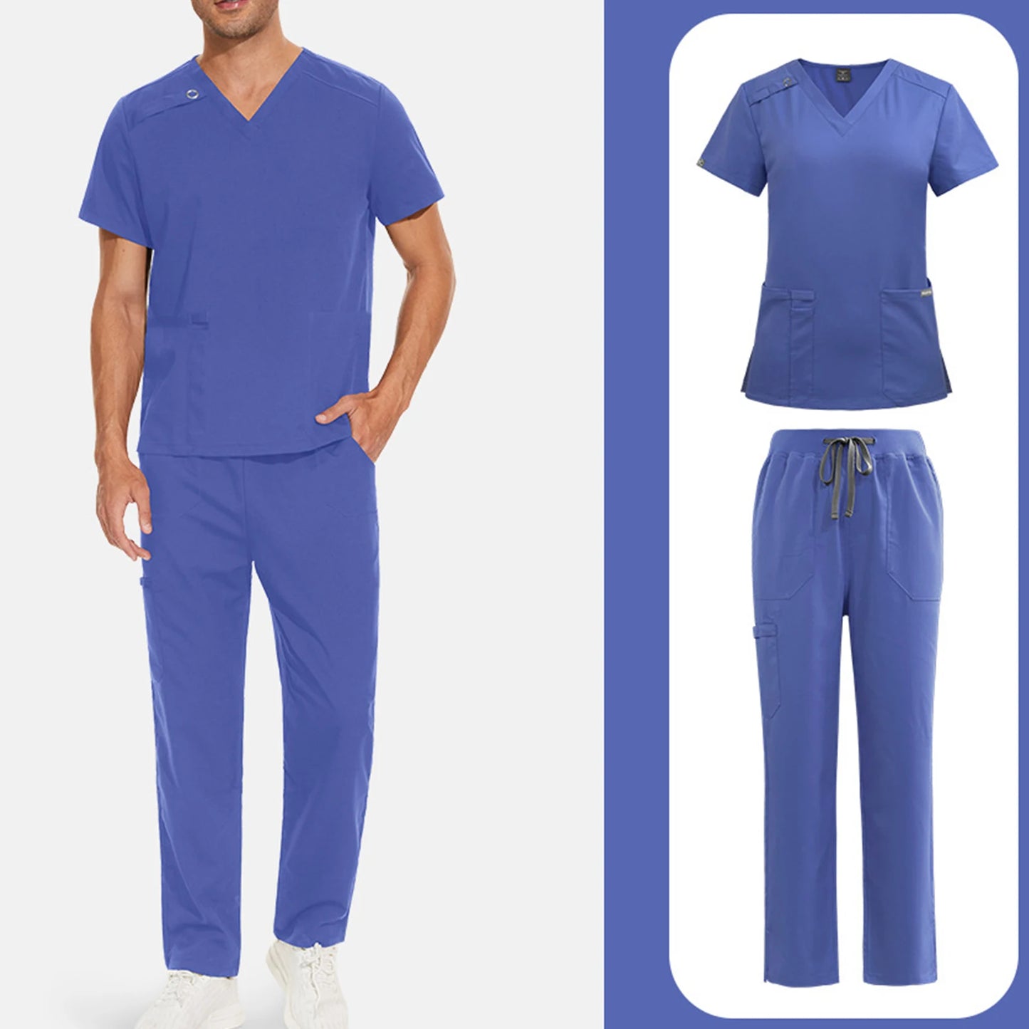 Medical Uniform Scrubs Set Unisex Dentist Veterinary