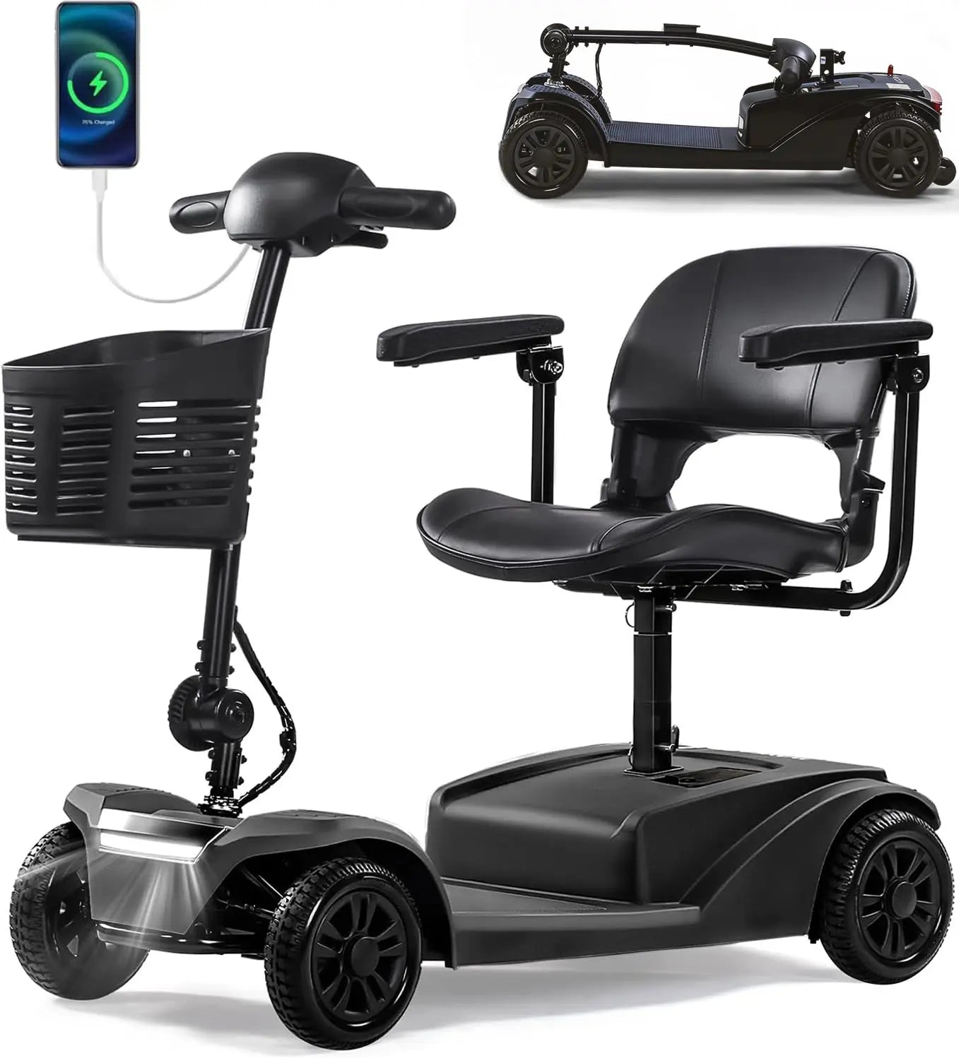 Long Range Mobility Scooter 15 Mile Range 300 Lb Capacity