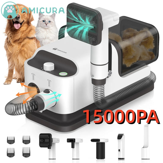 P1 Pet Grooming Vacuum And Hair Dryer 15kPa 4 Gear