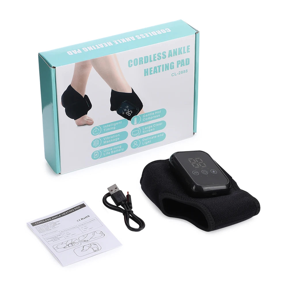 PASTSKY Electric Heating Ankle Massager With 3 Levels Hot Compress And Vibration