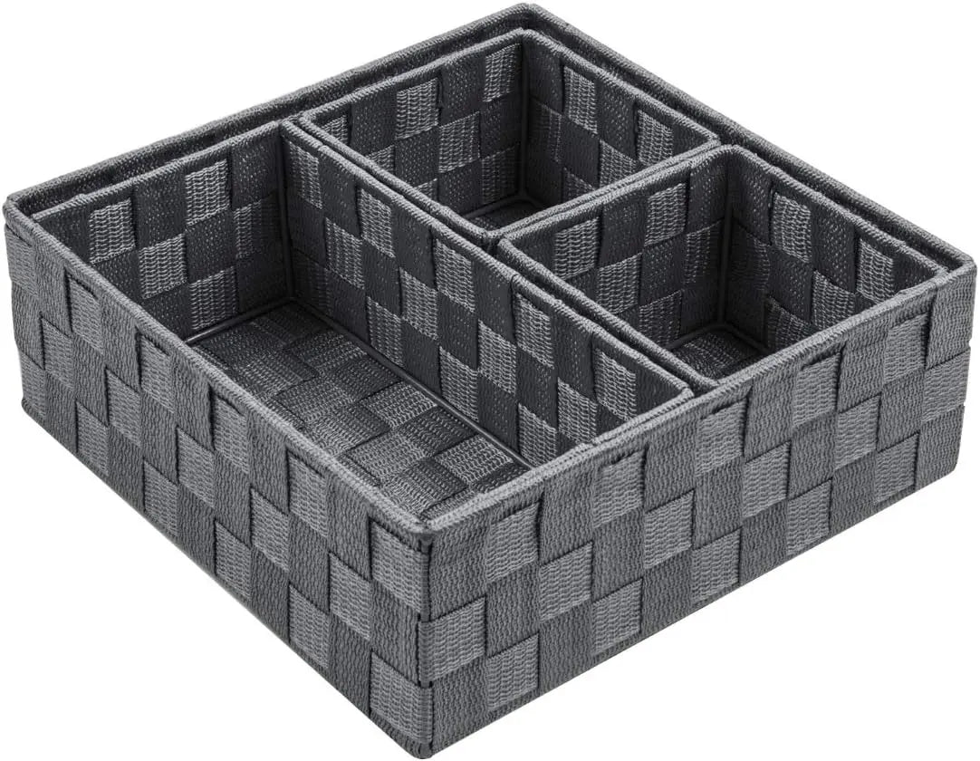 Woven Storage Basket Organizer Cube Box For Closets And Shelves
