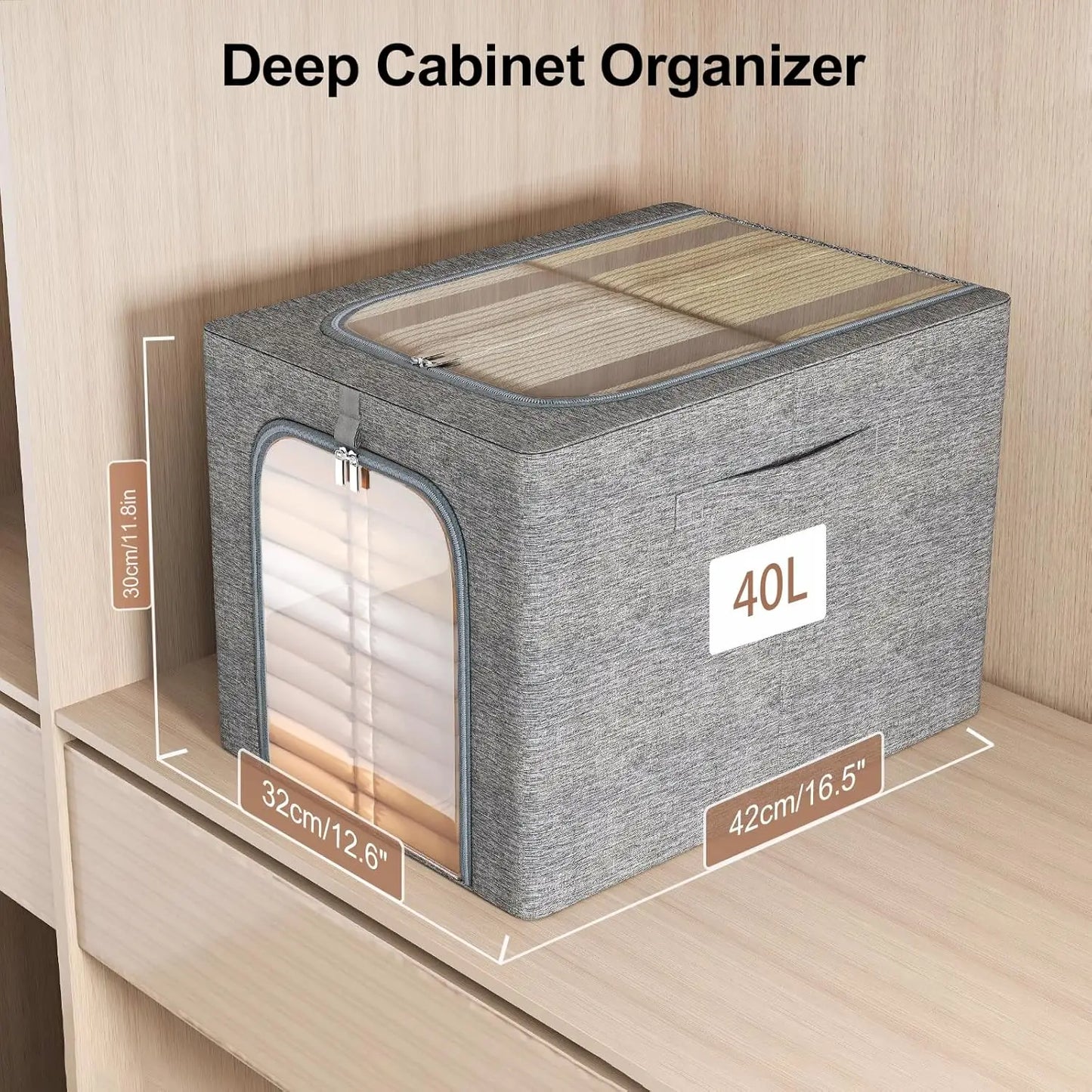 6 Pack Stackable Storage Bins With Clear Window And Lid