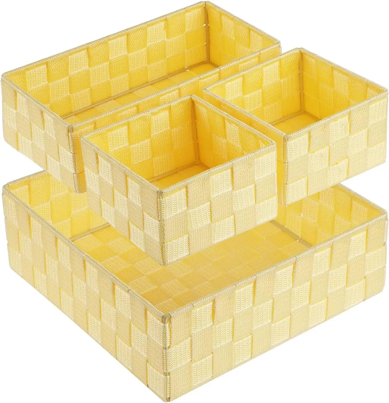Woven Storage Basket Organizer Cube Box For Closets And Shelves