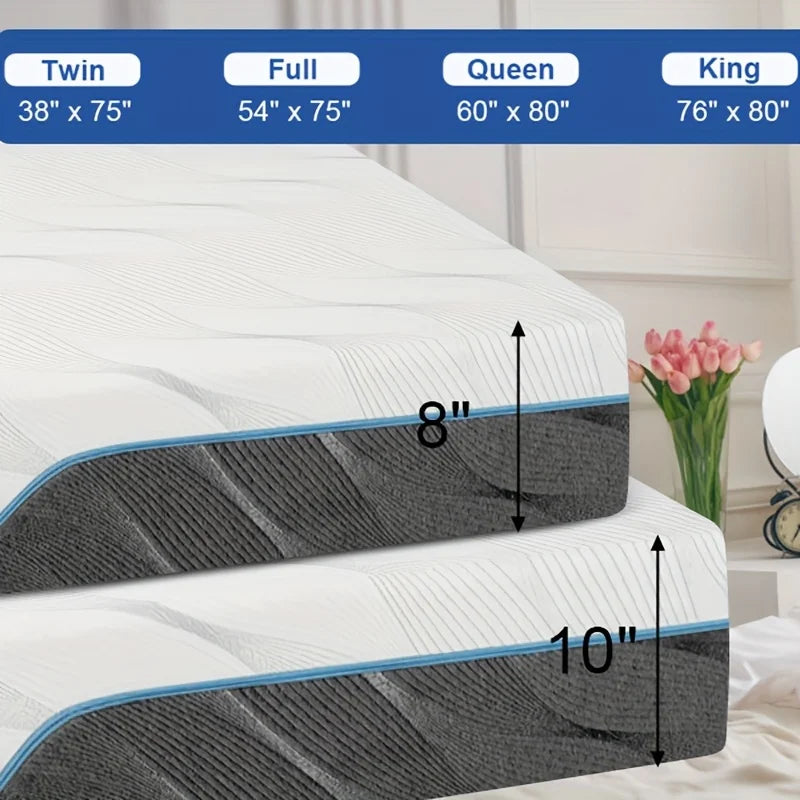 Hcore Extra Firm Flippable Mattress For Back Pain Memory Foam