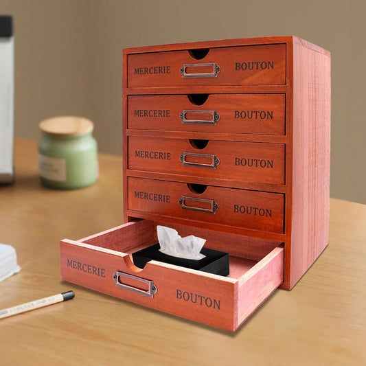 Elegant Wooden Desk Organizer for Neat and Efficient Workspace