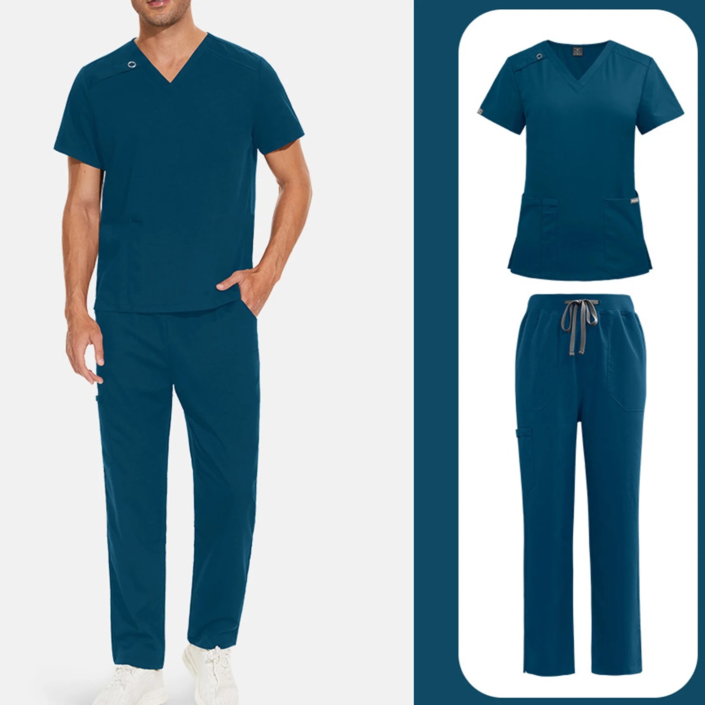 Medical Uniform Scrubs Set Unisex Dentist Veterinary