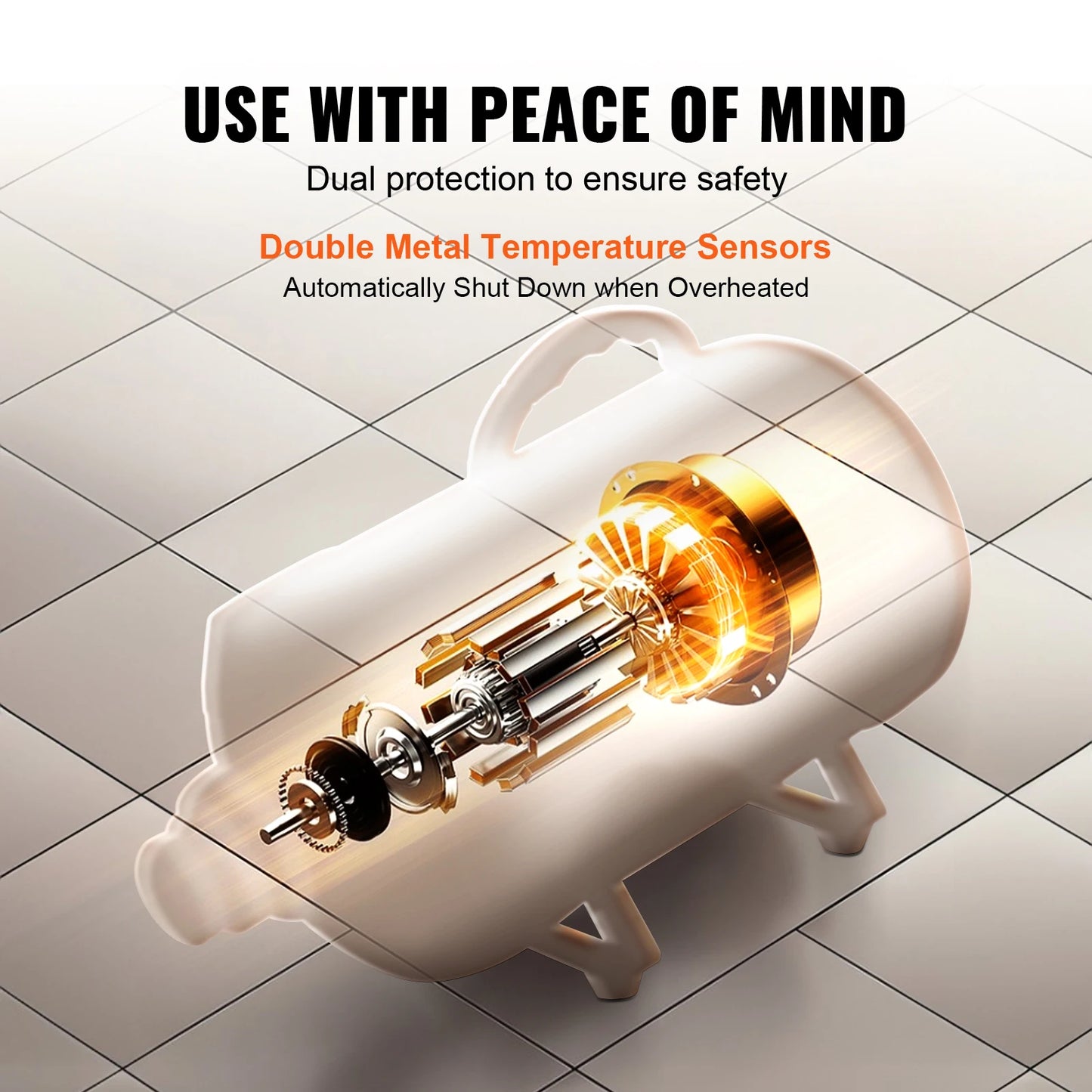 SucceBuy 2000W Dog Blow Dryer With Adjustable Speed Temperature Control