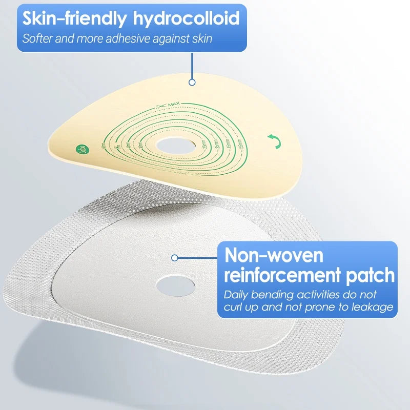 Cofoe Economical Drain Valve Colostomy Bags For Adults Clip Closure