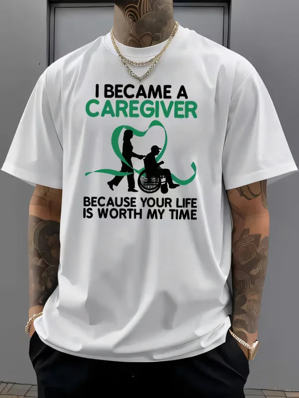 I Became A Caregiver Graphic Tee Inspirational Gift
