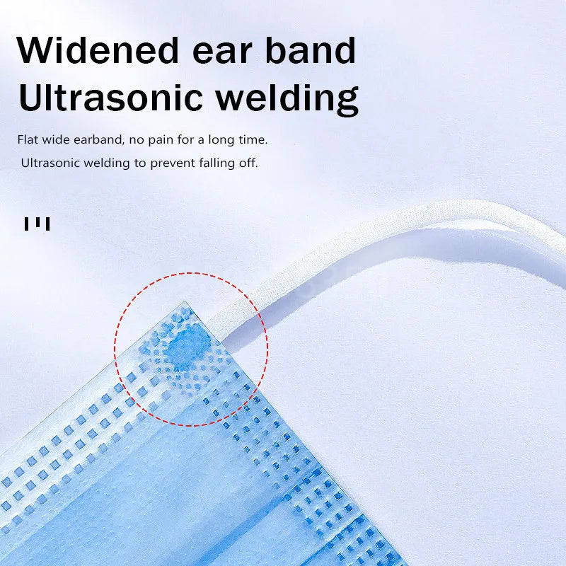 Disposable Adult Face Masks Meltblown Nonwoven Breathable Protective