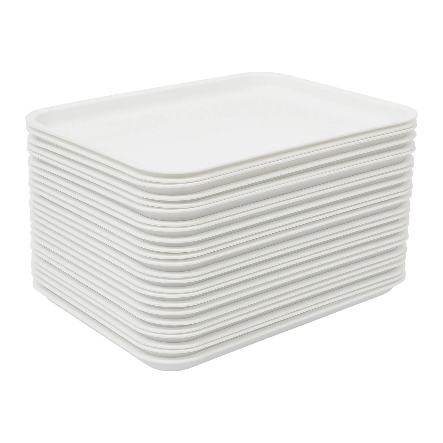 Bymaocar Rectangular Stackable Serving Trays 24 Pcs Food Service