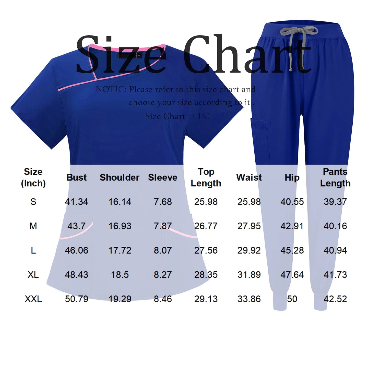 Women's Nurse Scrub Set V-Neck Short Sleeve Medical Uniform