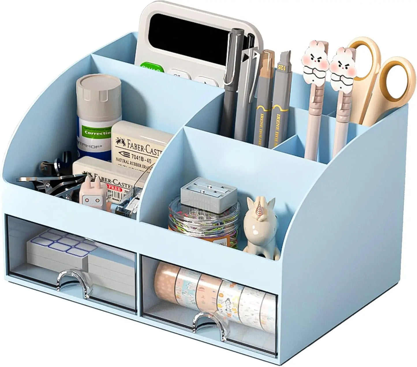 Desk Organizer Set With Pen Holder And Makeup Case