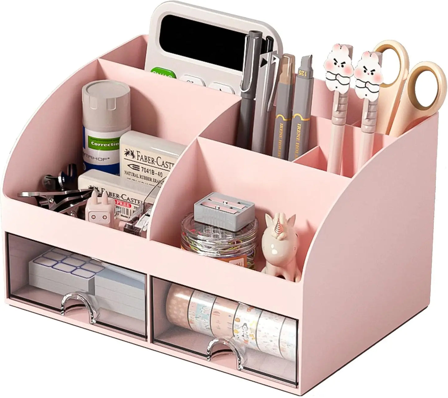 Desk Organizer Set With Pen Holder And Makeup Case