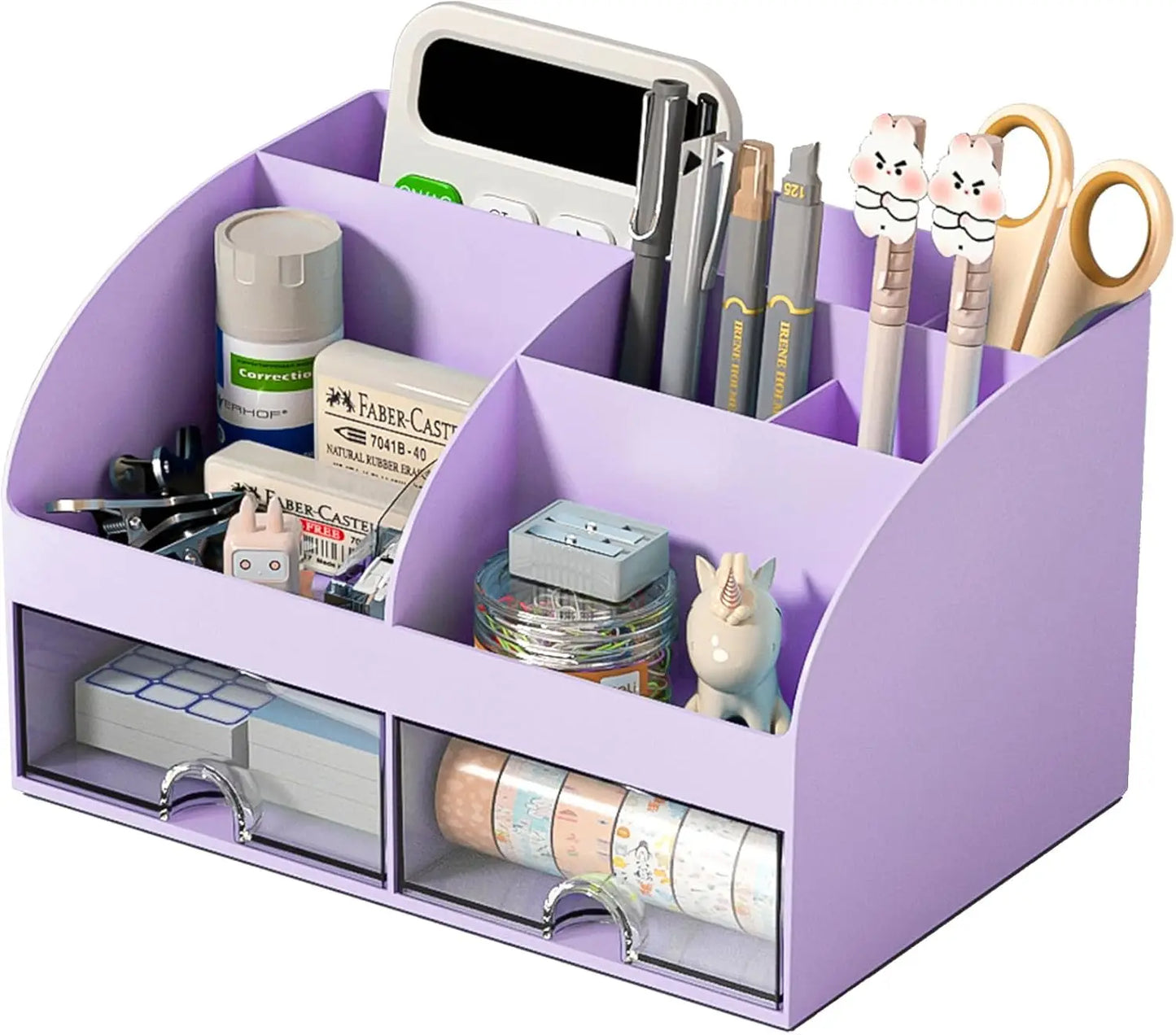 Desk Organizer Set With Pen Holder And Makeup Case